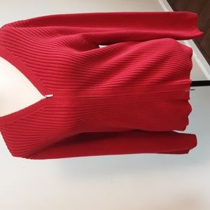 Style & Co. V-neck Sweater, Garnet size XL 100% cotton